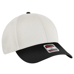 OTTO 19-536 6 Panel Low Profile Baseball Cap - Blk/Wht/Wht - Blk/Wht/Wht / 6 1/2’’ - 7 5/8’’