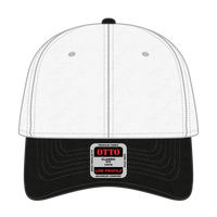OTTO 19-536 6 Panel Low Profile Baseball Cap - Blk/Wht/Wht - Blk/Wht/Wht / 6 1/2’’ - 7 5/8’’