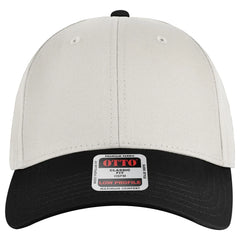 OTTO 19-536 6 Panel Low Profile Baseball Cap - Blk/Wht/Wht - Blk/Wht/Wht / 6 1/2’’ - 7 5/8’’