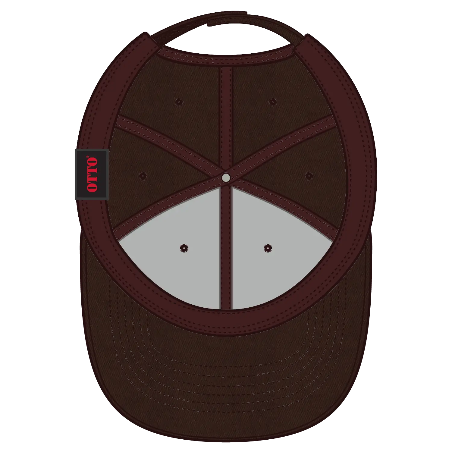 OTTO 19-536 6 Panel Low Profile Baseball Cap - Brown - Brown / 6 1/2’’ - 7 5/8’’