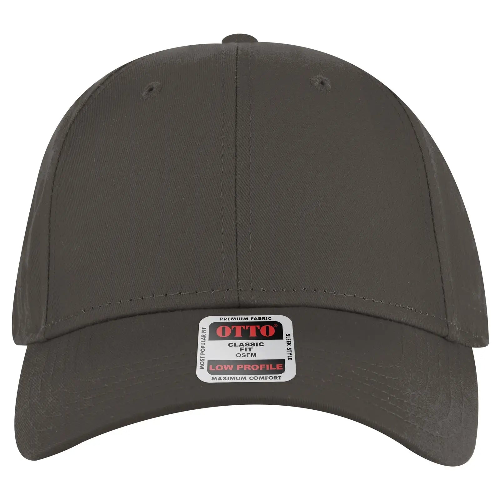 OTTO 19-536 6 Panel Low Profile Baseball Cap - Char. Gray - Char. Gray / 6 1/2’’ - 7 5/8’’