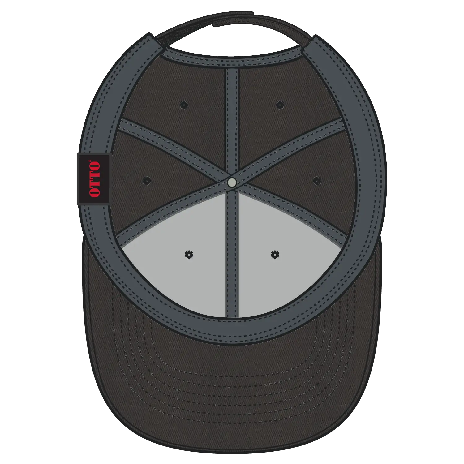 OTTO 19-536 6 Panel Low Profile Baseball Cap - Char. Gray - Char. Gray / 6 1/2’’ - 7 5/8’’