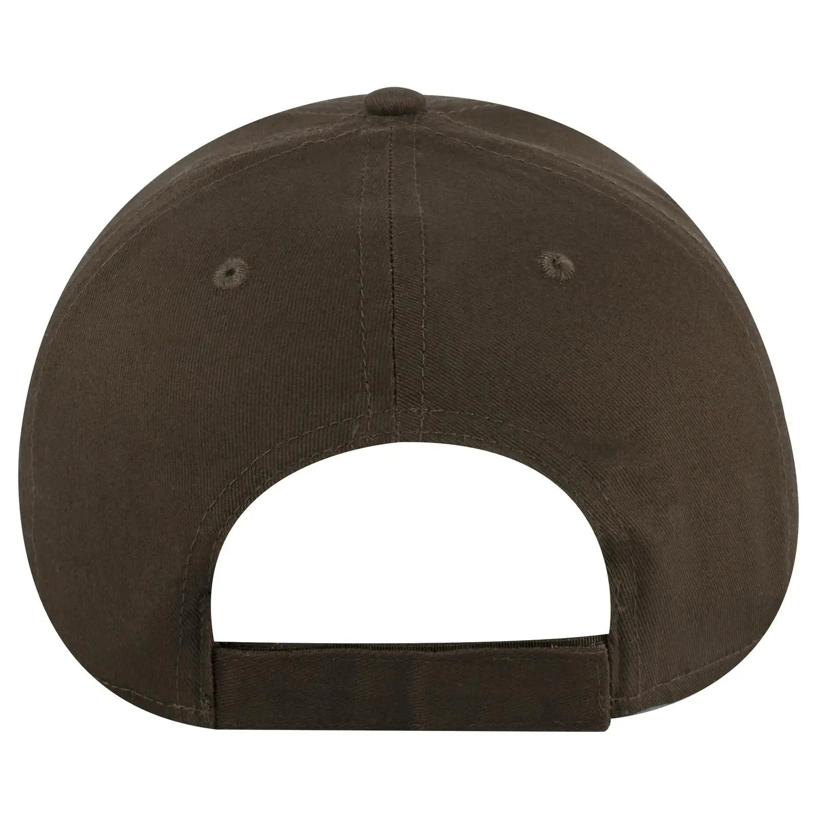 OTTO 19-536 6 Panel Low Profile Baseball Cap - Dk. Brown - Dk. Brown / 6 1/2’’ - 7 5/8’’