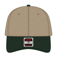 OTTO 19-536 6 Panel Low Profile Baseball Cap - Dk.Grn/Kha/Kha - Dk.Grn/Kha/Kha / 6 1/2’’ - 7 5/8’’