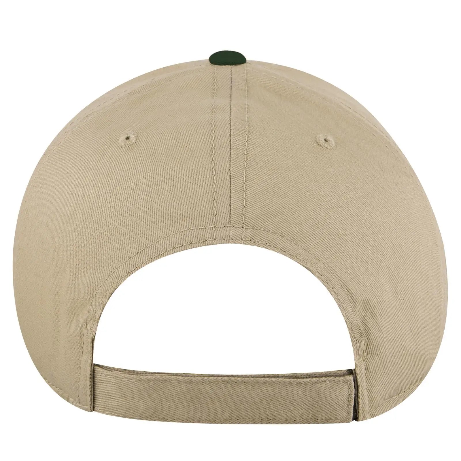 OTTO 19-536 6 Panel Low Profile Baseball Cap - Dk.Grn/Kha/Kha - Dk.Grn/Kha/Kha / 6 1/2’’ - 7 5/8’’