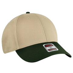 OTTO 19-536 6 Panel Low Profile Baseball Cap - Dk.Grn/Kha/Kha - Dk.Grn/Kha/Kha / 6 1/2’’ - 7 5/8’’