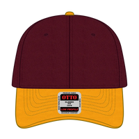 OTTO 19-536 6 Panel Low Profile Baseball Cap - Gld/Burg.Marn/Burg.Marn - Gld/Burg.Marn/Burg.Marn / 6 1/2’’ - 7 5/8’’