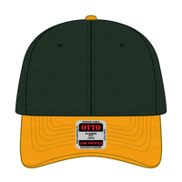 OTTO 19-536 6 Panel Low Profile Baseball Cap - Gld/Dk.Grn/Dk.Grn - Gld/Dk.Grn/Dk.Grn / 6 1/2’’ - 7 5/8’’