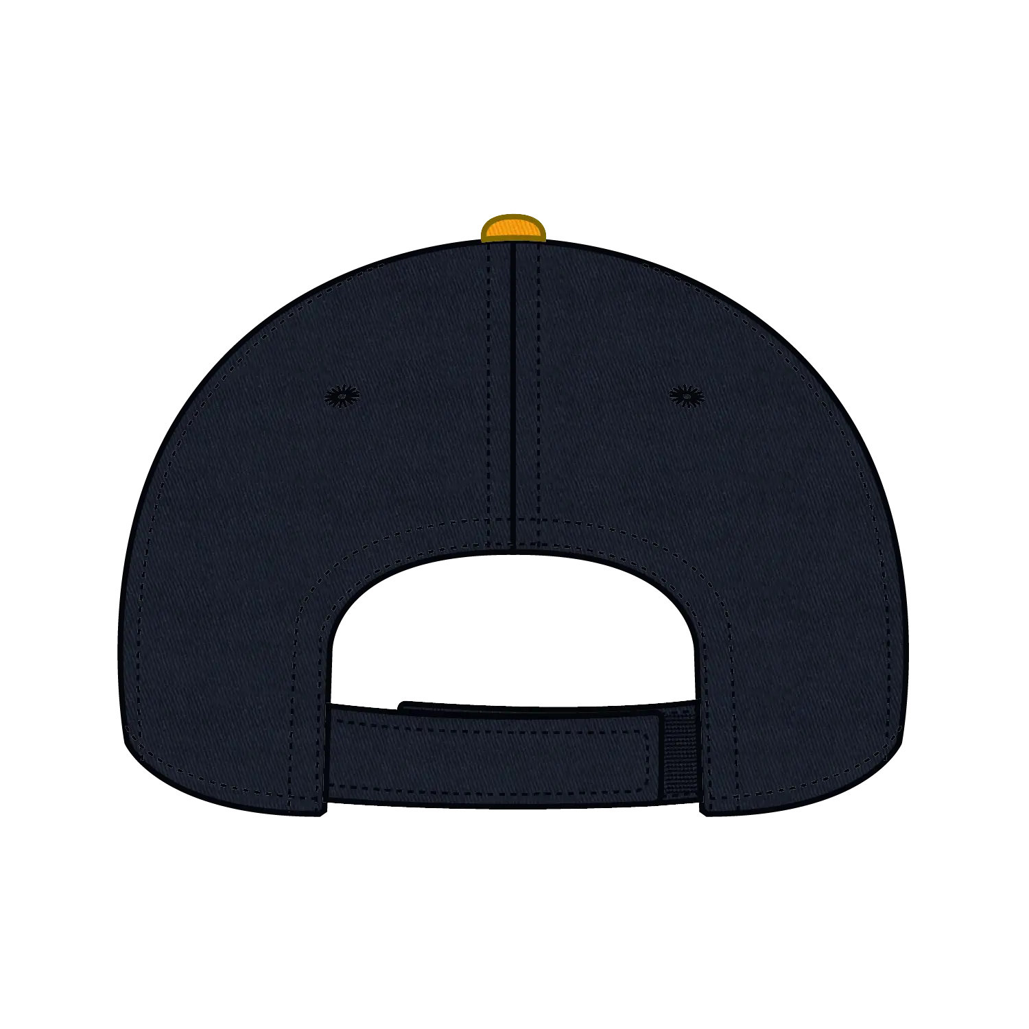 OTTO 19-536 6 Panel Low Profile Baseball Cap - Gld/Nvy/Nvy - Gld/Nvy/Nvy / 6 1/2’’ - 7 5/8’’