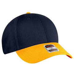 OTTO 19-536 6 Panel Low Profile Baseball Cap - Gld/Nvy/Nvy - Gld/Nvy/Nvy / 6 1/2’’ - 7 5/8’’