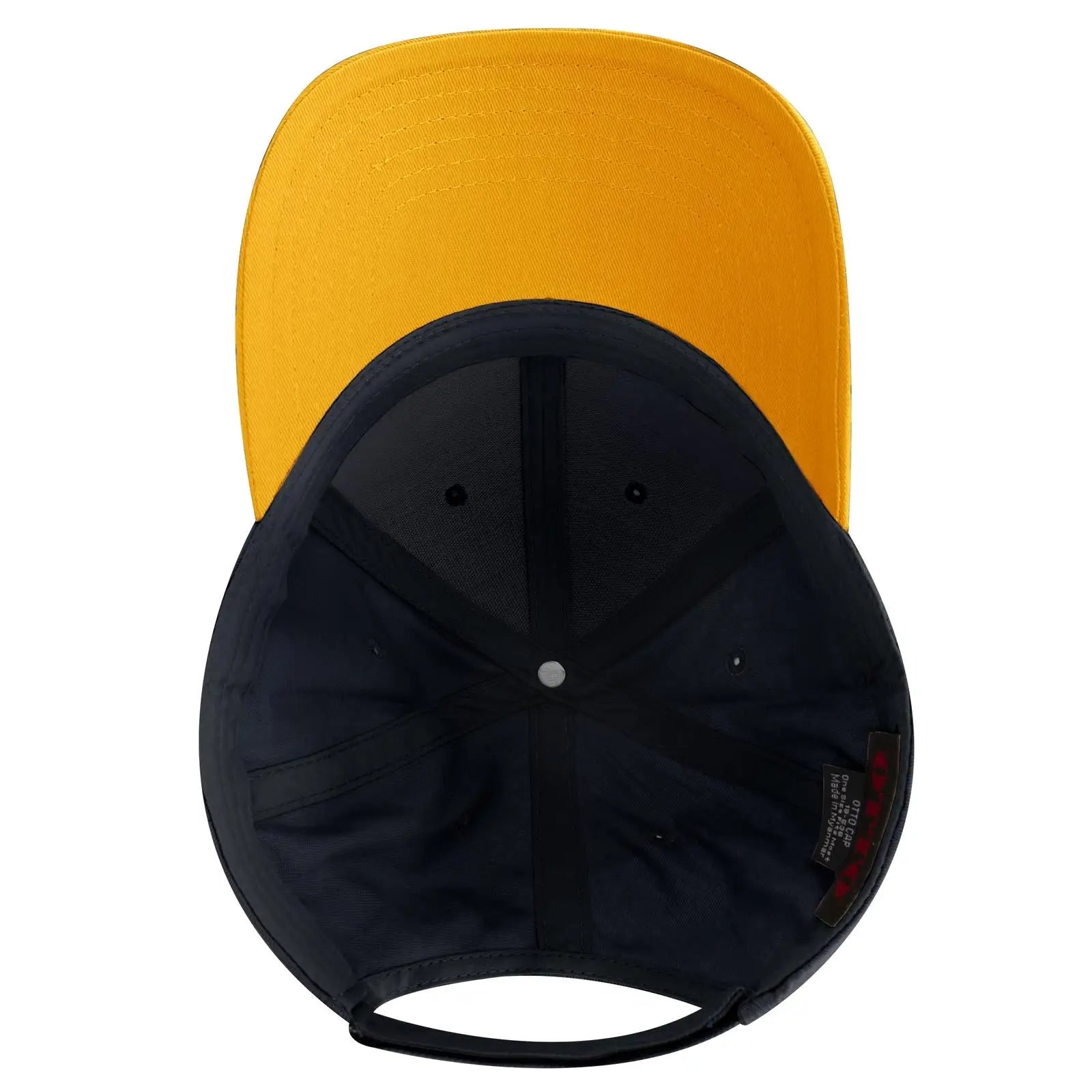 OTTO 19-536 6 Panel Low Profile Baseball Cap - Gld/Nvy/Nvy - Gld/Nvy/Nvy / 6 1/2’’ - 7 5/8’’
