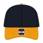 OTTO 19-536 6 Panel Low Profile Baseball Cap - Gld/Nvy/Nvy - Gld/Nvy/Nvy / 6 1/2’’ - 7 5/8’’