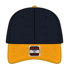OTTO 19-536 6 Panel Low Profile Baseball Cap - Gld/Nvy/Nvy - Gld/Nvy/Nvy / 6 1/2’’ - 7 5/8’’