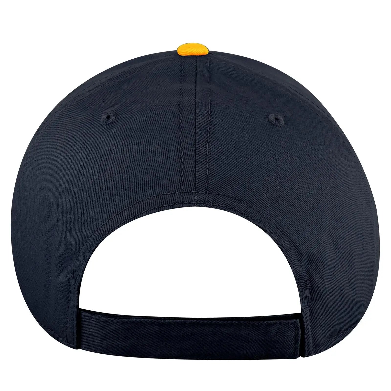 OTTO 19-536 6 Panel Low Profile Baseball Cap - Gld/Nvy/Nvy - Gld/Nvy/Nvy / 6 1/2’’ - 7 5/8’’