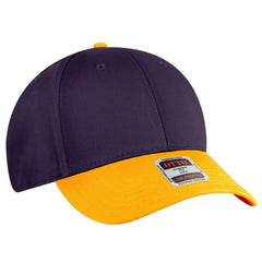 OTTO 19-536 6 Panel Low Profile Baseball Cap - Gld/Pur/Pur - Gld/Pur/Pur / 6 1/2’’ - 7 5/8’’