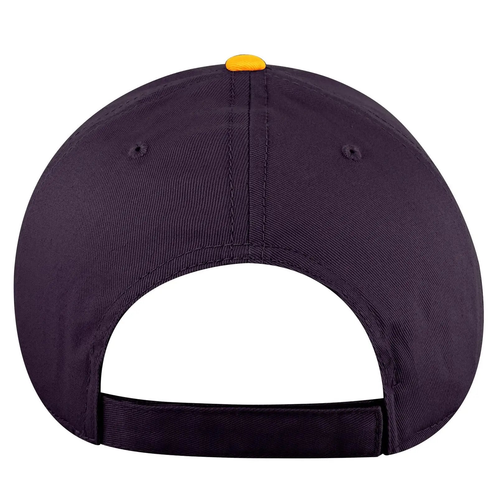 OTTO 19-536 6 Panel Low Profile Baseball Cap - Gld/Pur/Pur - Gld/Pur/Pur / 6 1/2’’ - 7 5/8’’