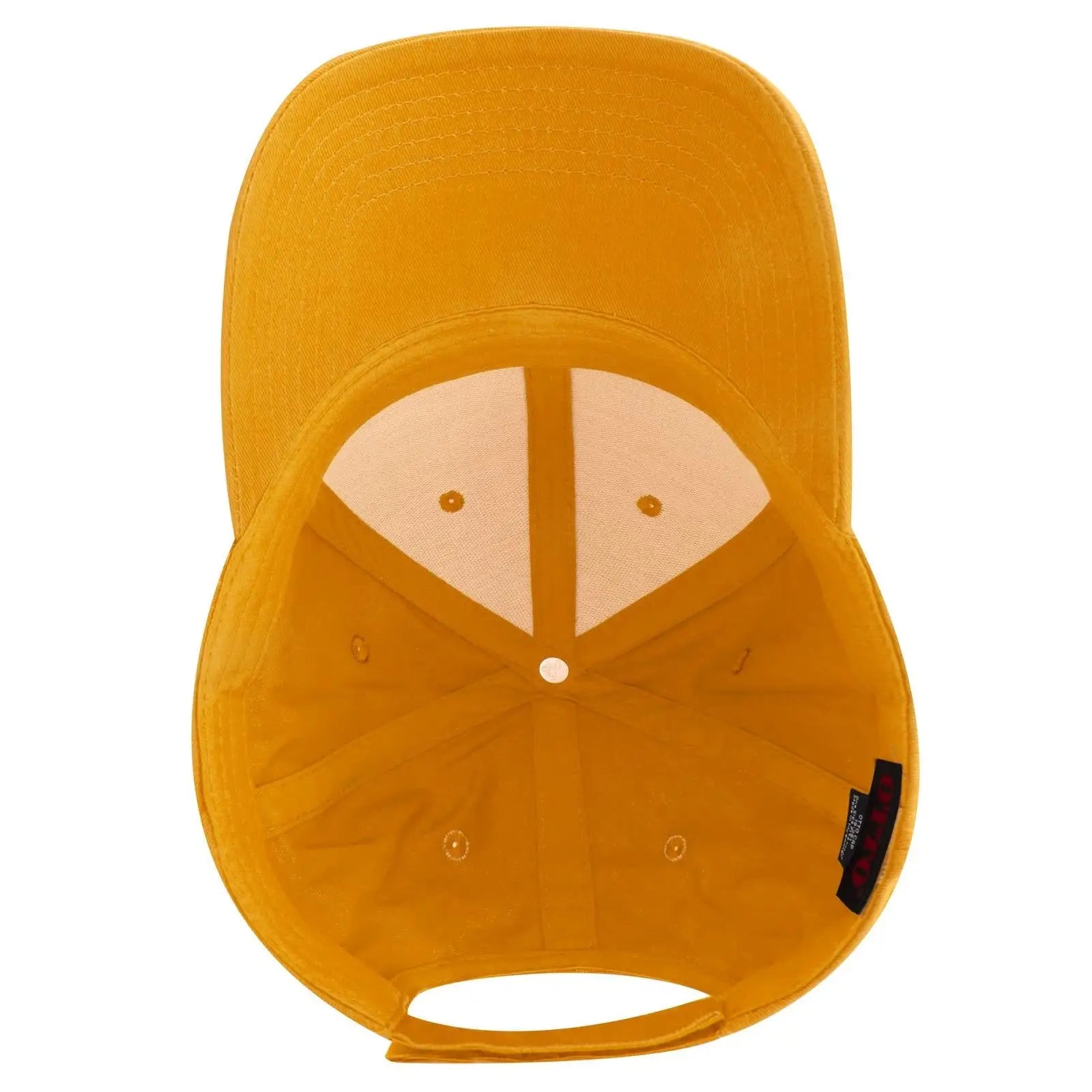 OTTO 19-536 6 Panel Low Profile Baseball Cap - Gold - Gold / 6 1/2’’ - 7 5/8’’