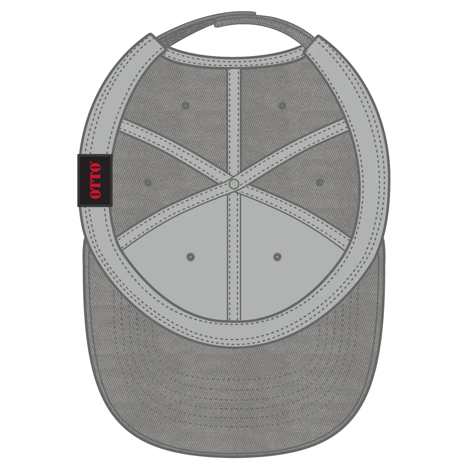OTTO 19-536 6 Panel Low Profile Baseball Cap - Gray - Gray / 6 1/2’’ - 7 5/8’’