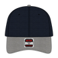 OTTO 19-536 6 Panel Low Profile Baseball Cap - Gry/Nvy/Nvy - Gry/Nvy/Nvy / 6 1/2’’ - 7 5/8’’