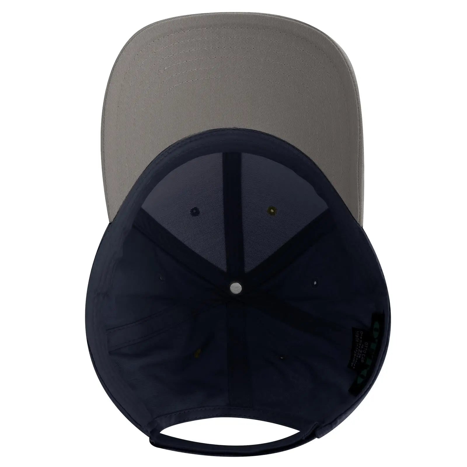 OTTO 19-536 6 Panel Low Profile Baseball Cap - Gry/Nvy/Nvy - Gry/Nvy/Nvy / 6 1/2’’ - 7 5/8’’