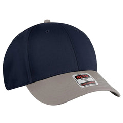 OTTO 19-536 6 Panel Low Profile Baseball Cap - Gry/Nvy/Nvy - Gry/Nvy/Nvy / 6 1/2’’ - 7 5/8’’