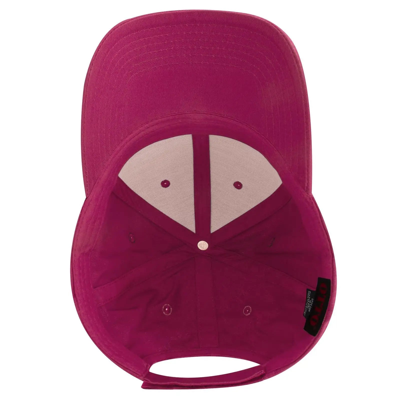 OTTO 19-536 6 Panel Low Profile Baseball Cap - Hot Pink - Hot Pink / 6 1/2’’ - 7 5/8’’
