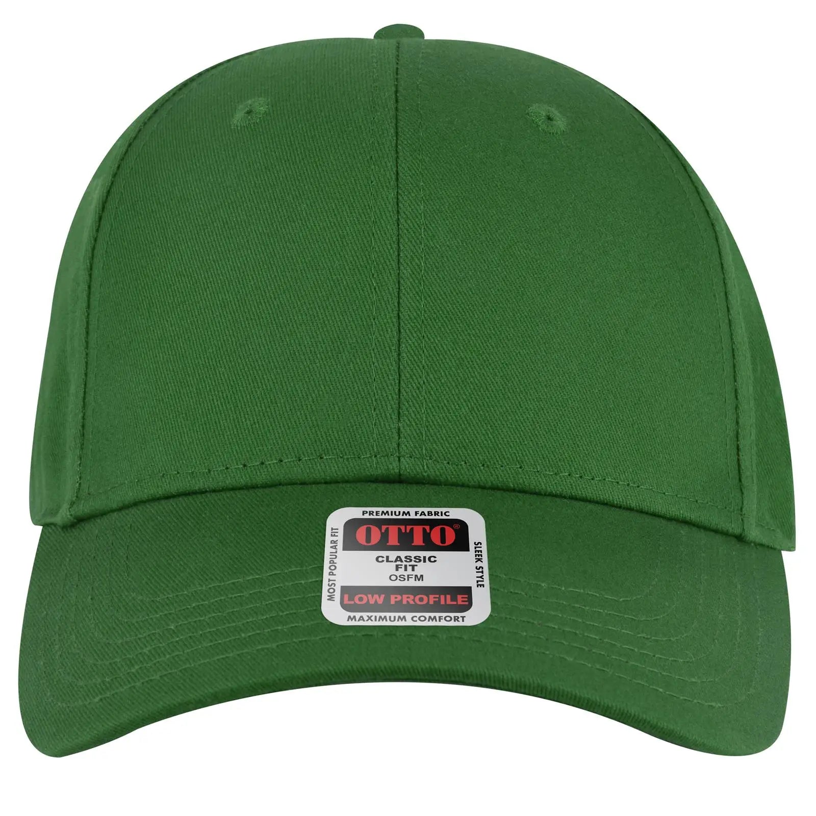 OTTO 19-536 6 Panel Low Profile Baseball Cap - Kelly - Kelly / 6 1/2’’ - 7 5/8’’
