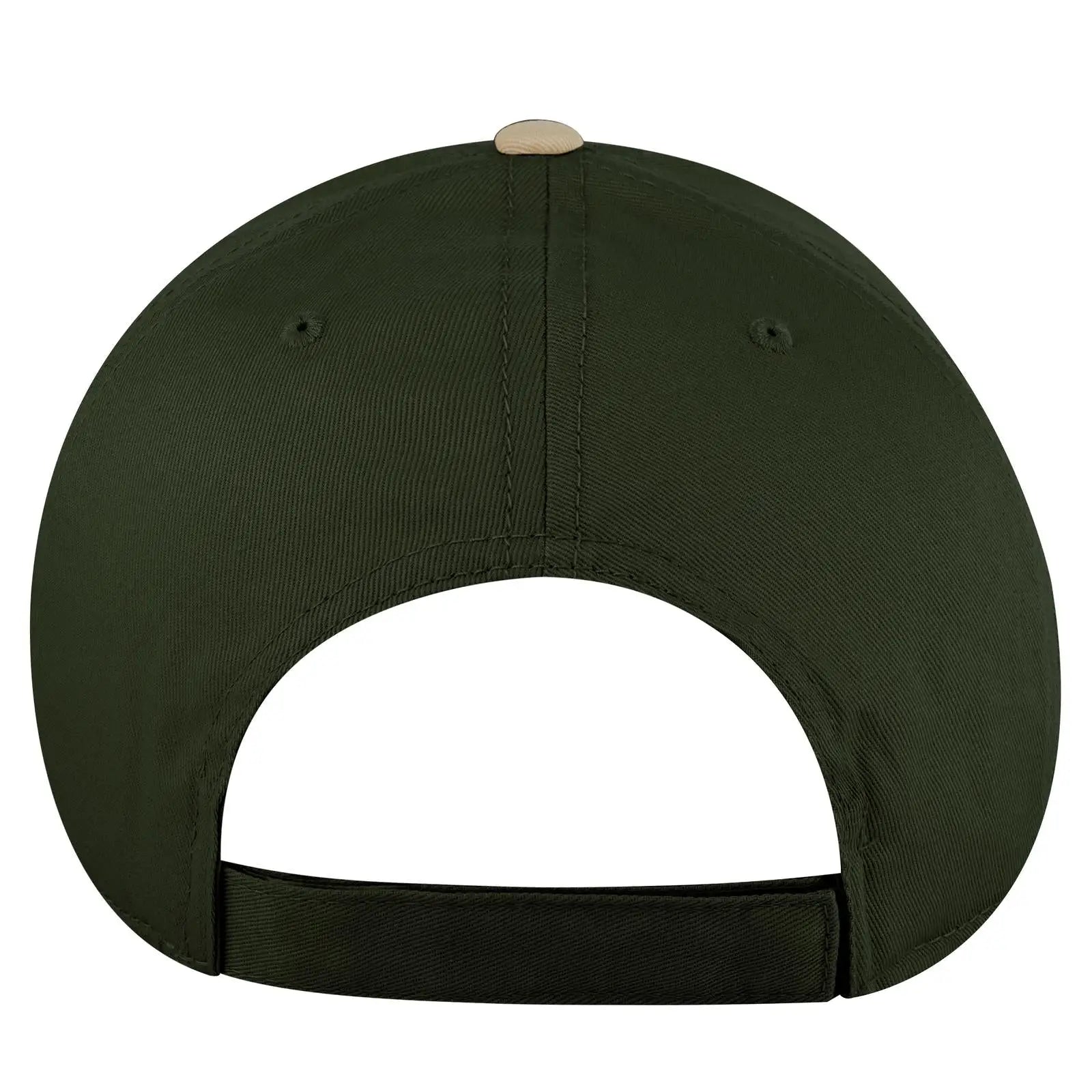OTTO 19-536 6 Panel Low Profile Baseball Cap - Kha/Dk.Grn/Dk.Grn - Kha/Dk.Grn/Dk.Grn / 6 1/2’’ - 7 5/8’’