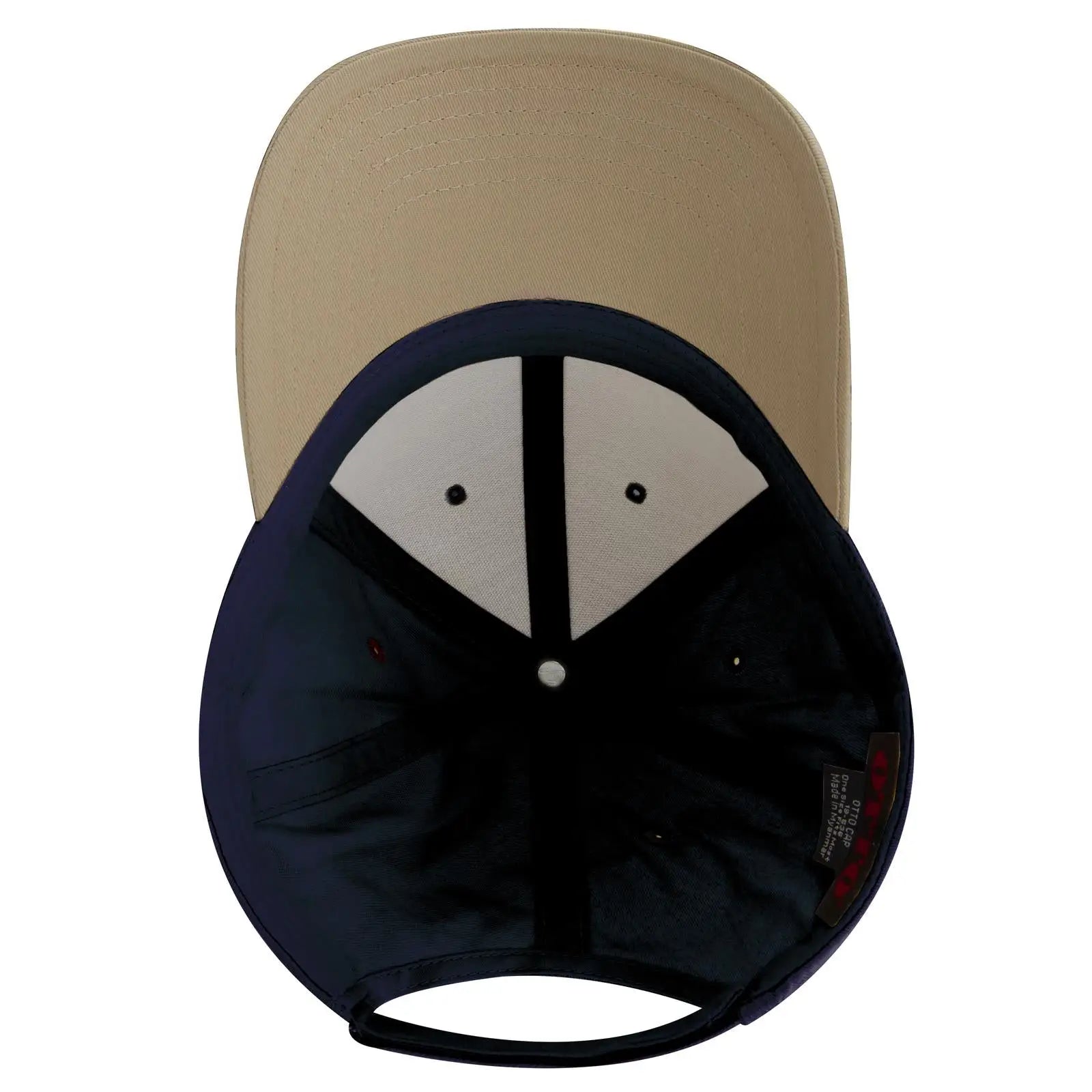 OTTO 19-536 6 Panel Low Profile Baseball Cap - Kha/Nvy/Nvy - Kha/Nvy/Nvy / 6 1/2’’ - 7 5/8’’