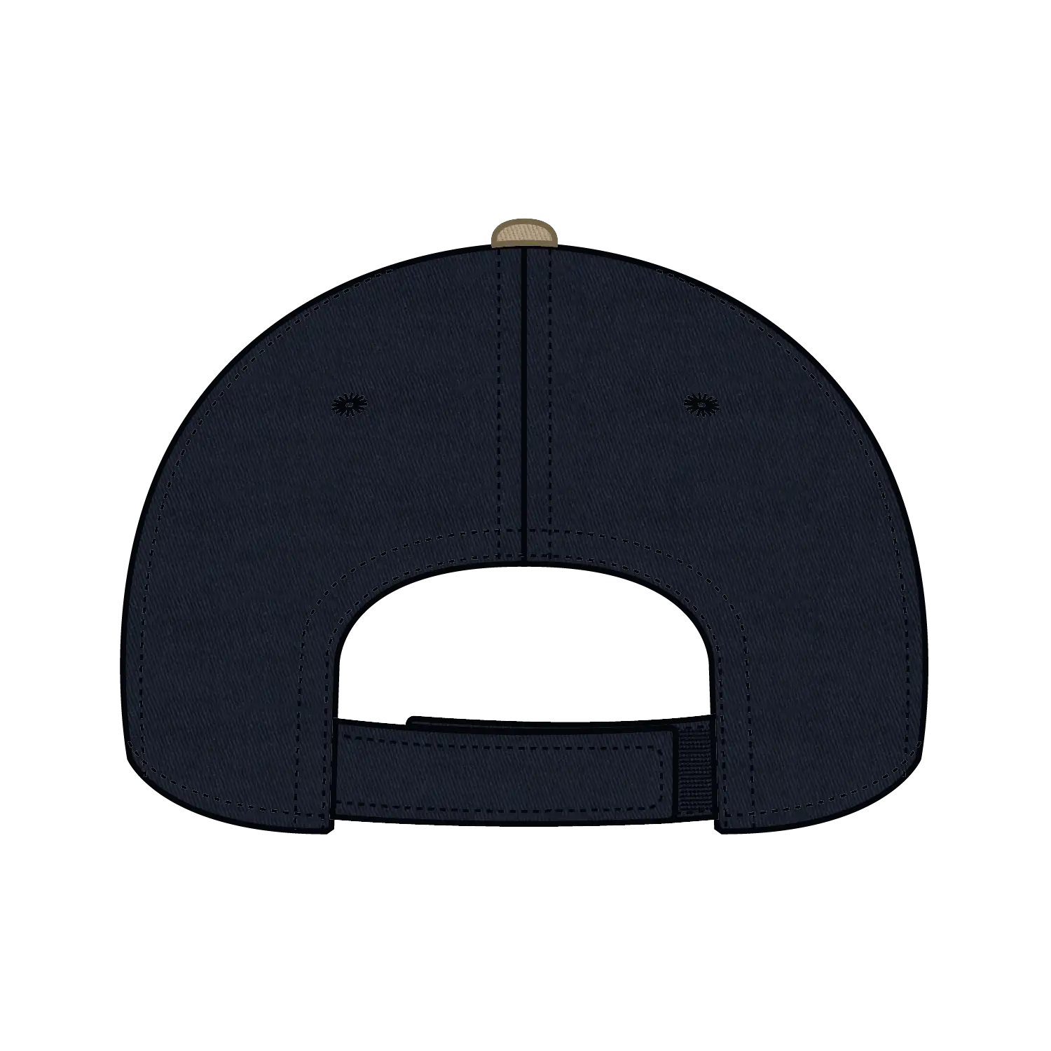 OTTO 19-536 6 Panel Low Profile Baseball Cap - Kha/Nvy/Nvy - Kha/Nvy/Nvy / 6 1/2’’ - 7 5/8’’