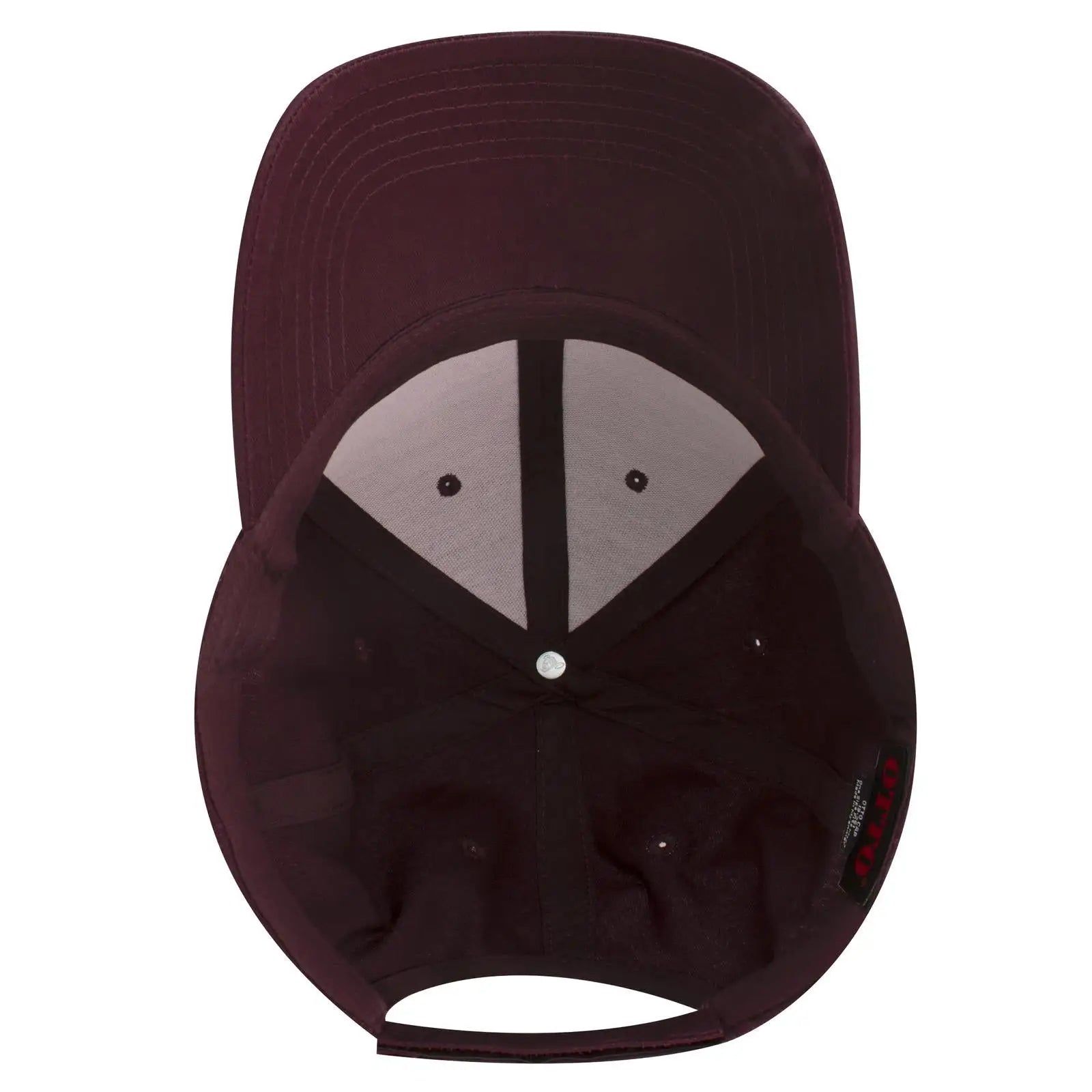 OTTO 19-536 6 Panel Low Profile Baseball Cap - Maroon - Maroon / 6 1/2’’ - 7 5/8’’