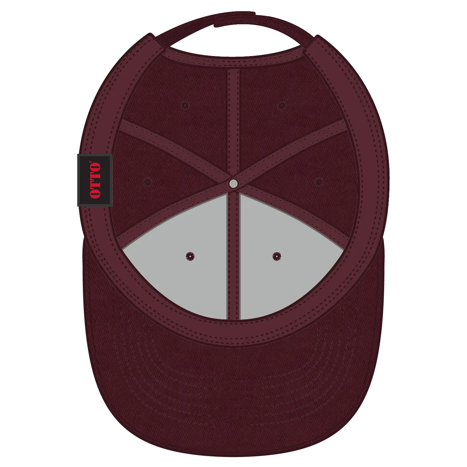 OTTO 19-536 6 Panel Low Profile Baseball Cap - Maroon - Maroon / 6 1/2’’ - 7 5/8’’