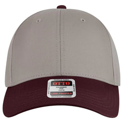 OTTO 19-536 6 Panel Low Profile Baseball Cap - Mrn/Gry/Gry - Mrn/Gry/Gry / 6 1/2’’ - 7 5/8’’