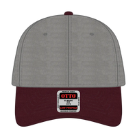 OTTO 19-536 6 Panel Low Profile Baseball Cap - Mrn/Gry/Gry - Mrn/Gry/Gry / 6 1/2’’ - 7 5/8’’