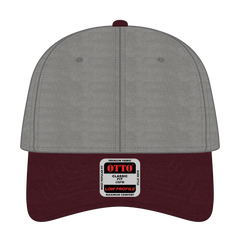 OTTO 19-536 6 Panel Low Profile Baseball Cap - Mrn/Gry/Gry - Mrn/Gry/Gry / 6 1/2’’ - 7 5/8’’