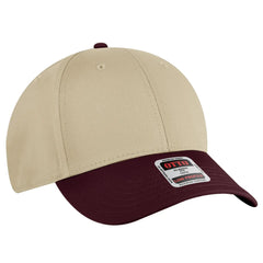 OTTO 19-536 6 Panel Low Profile Baseball Cap - Mrn/Kha/Kha - Mrn/Kha/Kha / 6 1/2’’ - 7 5/8’’