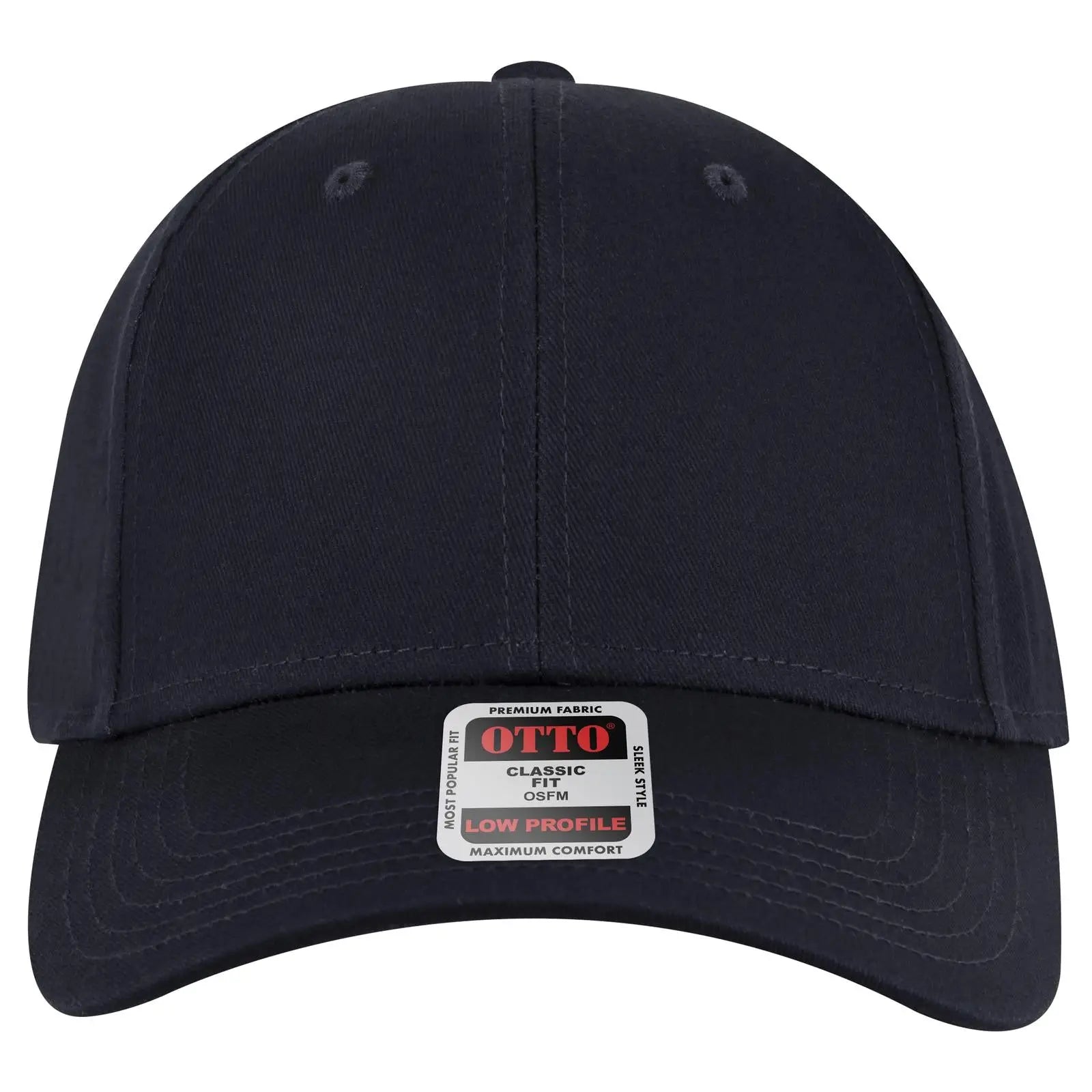 OTTO 19-536 6 Panel Low Profile Baseball Cap - Navy - Navy / 6 1/2’’ - 7 5/8’’