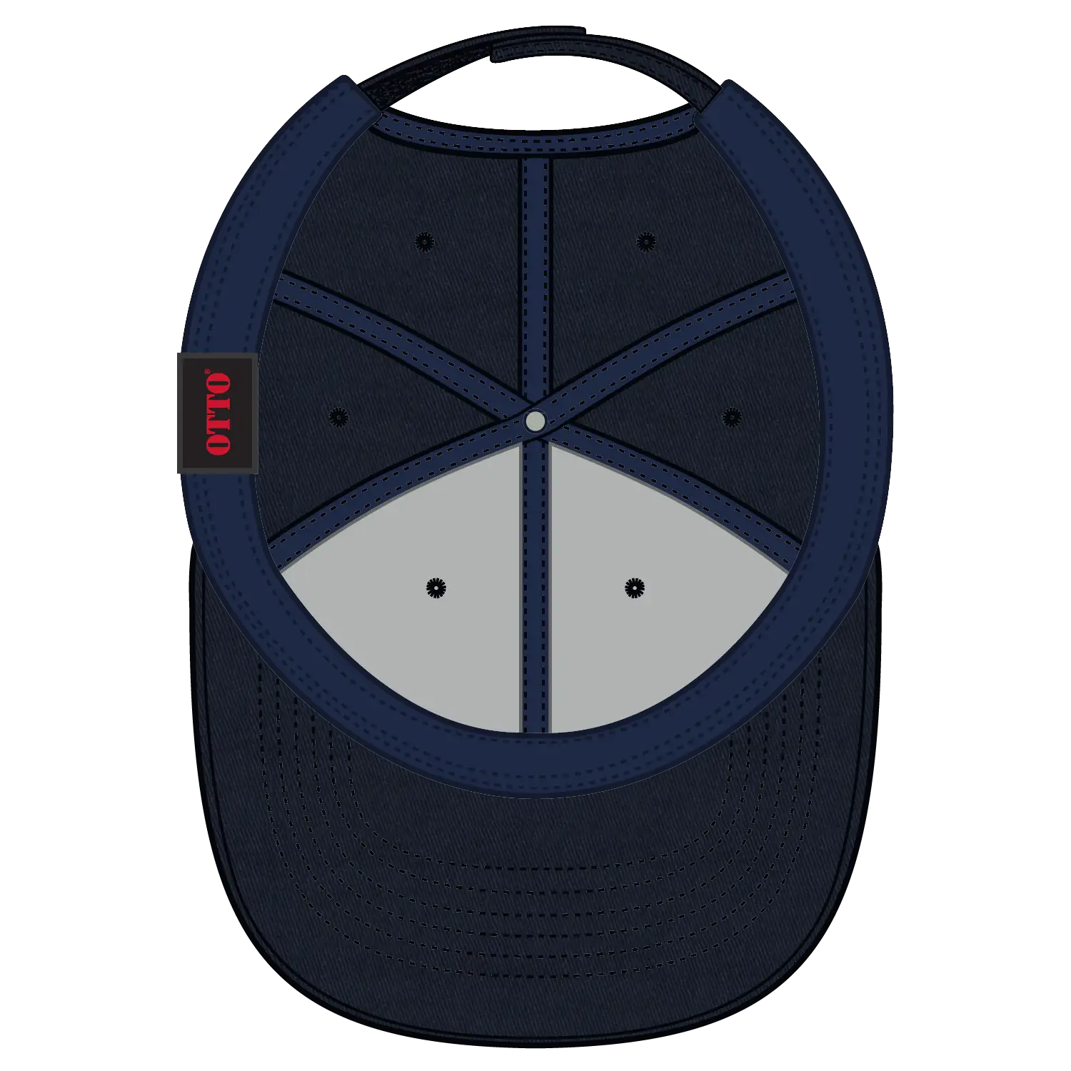 OTTO 19-536 6 Panel Low Profile Baseball Cap - Navy - Navy / 6 1/2’’ - 7 5/8’’