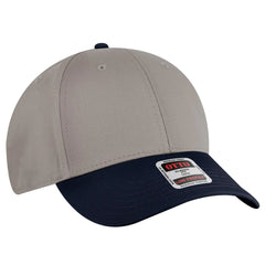 OTTO 19-536 6 Panel Low Profile Baseball Cap - Nvy/Gry/Gry - Nvy/Gry/Gry / 6 1/2’’ - 7 5/8’’