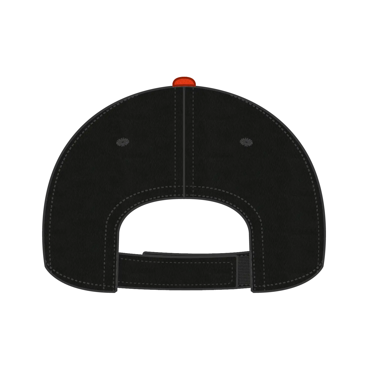 OTTO 19-536 6 Panel Low Profile Baseball Cap - Org/Blk/Blk - Org/Blk/Blk / 6 1/2’’ - 7 5/8’’