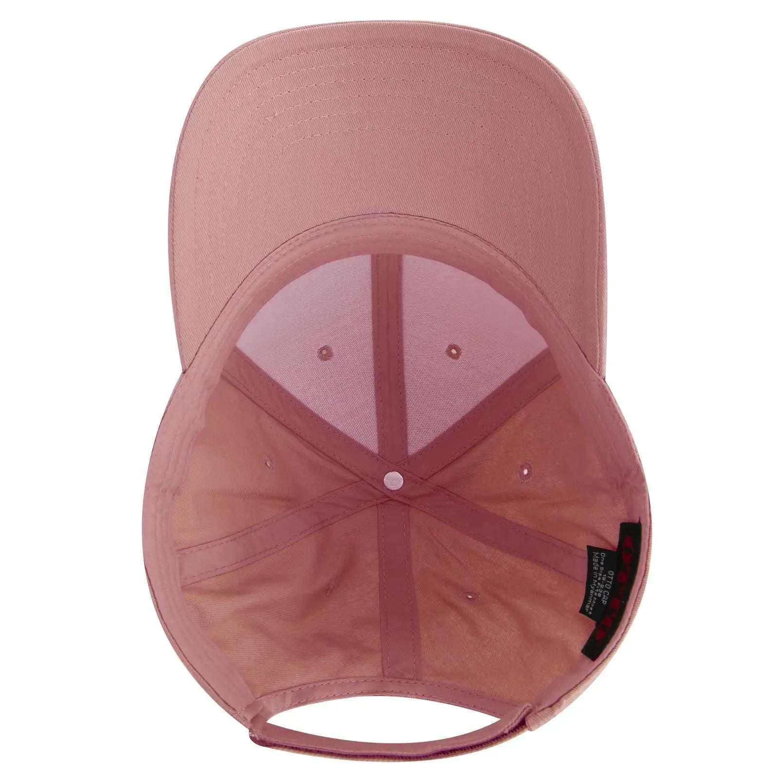 OTTO 19-536 6 Panel Low Profile Baseball Cap - Pink - Pink / 6 1/2’’ - 7 5/8’’
