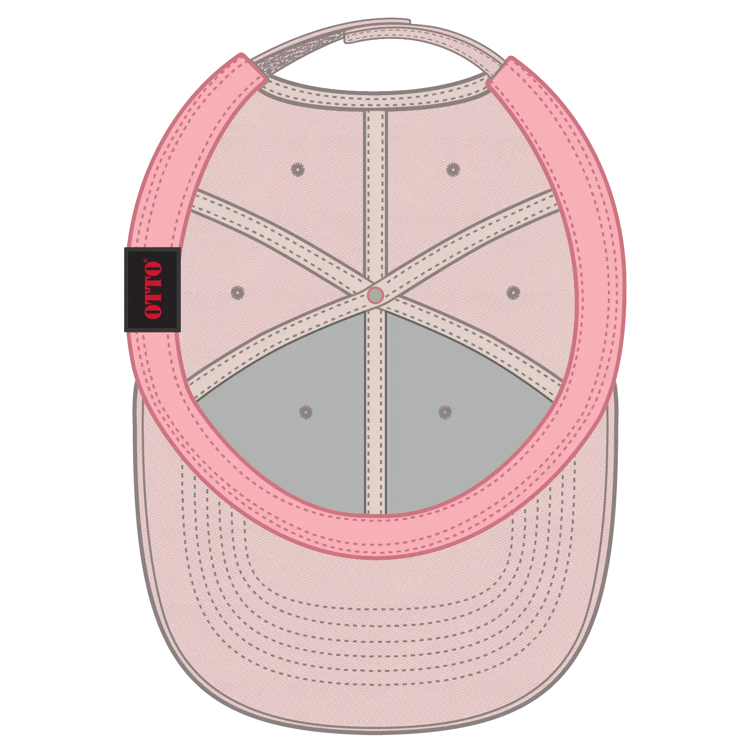 OTTO 19-536 6 Panel Low Profile Baseball Cap - Pink - Pink / 6 1/2’’ - 7 5/8’’