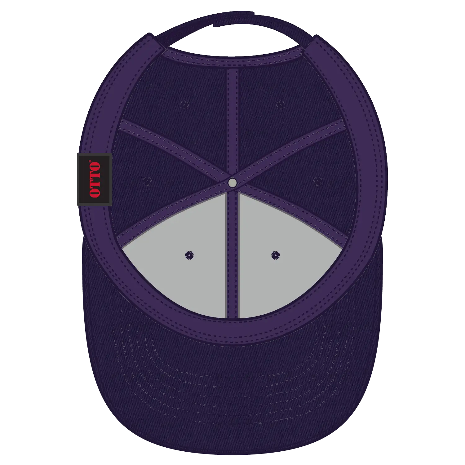 OTTO 19-536 6 Panel Low Profile Baseball Cap - Purple - Purple / 6 1/2’’ - 7 5/8’’