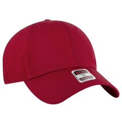 OTTO 19-536 6 Panel Low Profile Baseball Cap - Red - Red / 6 1/2’’ - 7 5/8’’
