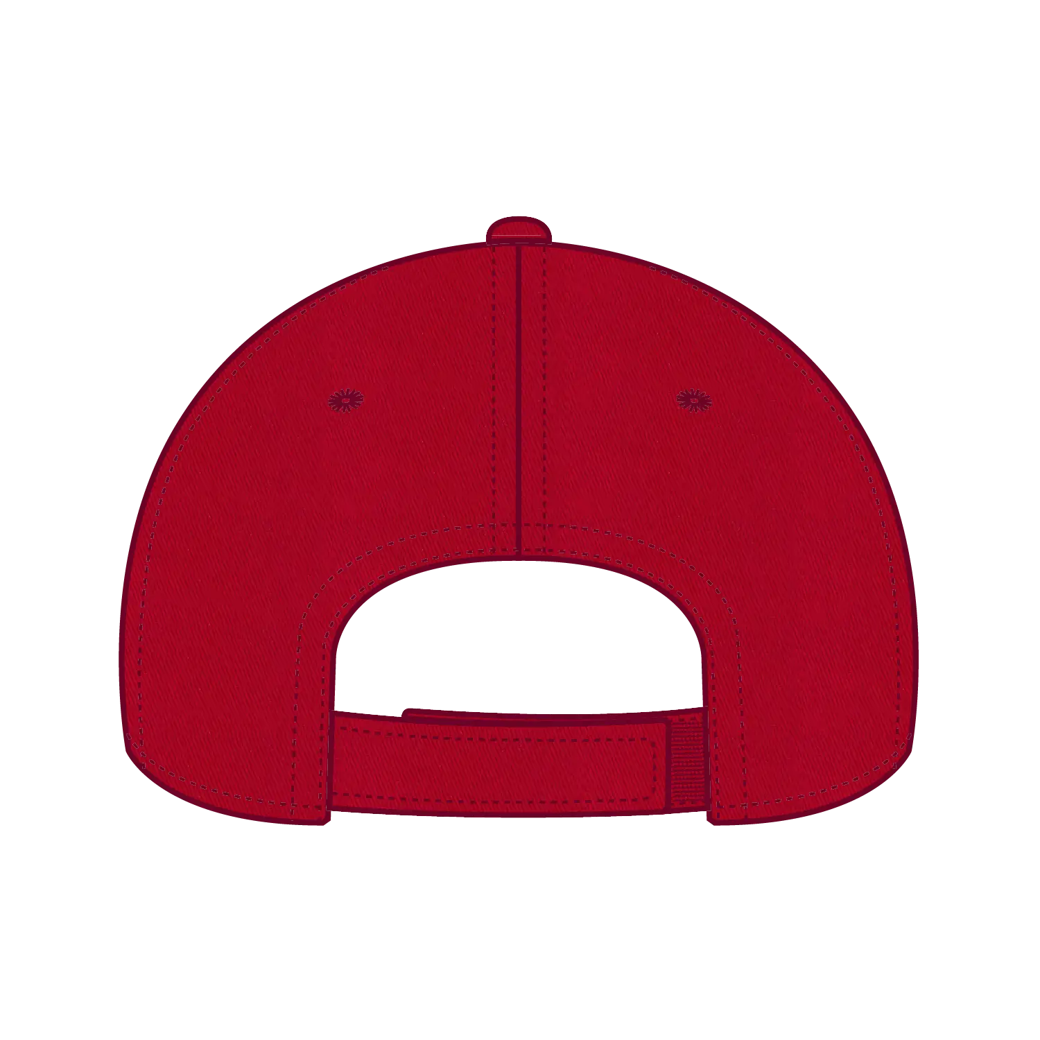 OTTO 19-536 6 Panel Low Profile Baseball Cap - Red - Red / 6 1/2’’ - 7 5/8’’