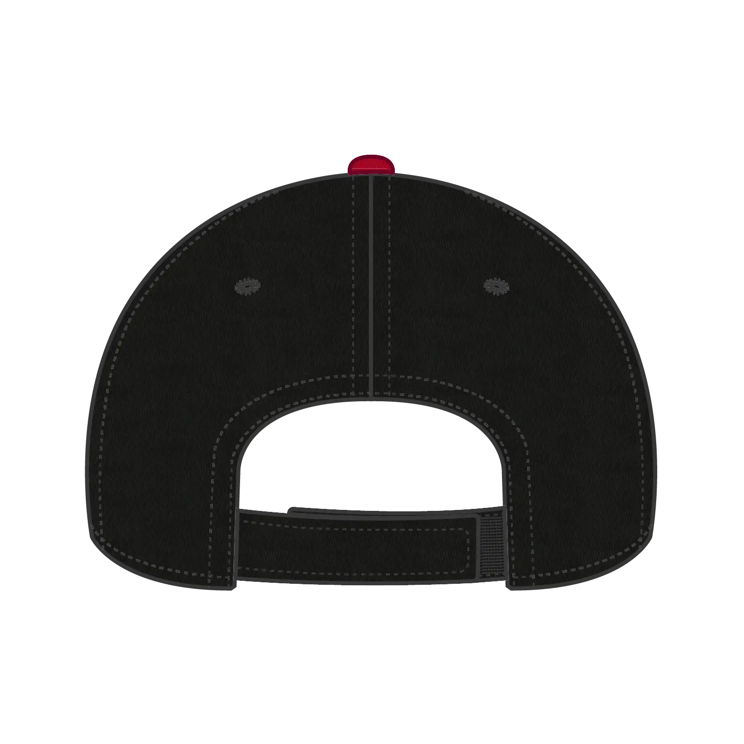 OTTO 19-536 6 Panel Low Profile Baseball Cap - Red/Blk/Blk - Red/Blk/Blk / 6 1/2’’ - 7 5/8’’