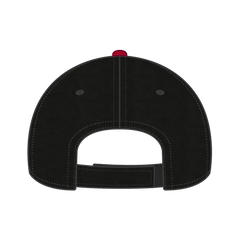 OTTO 19-536 6 Panel Low Profile Baseball Cap - Red/Blk/Blk - Red/Blk/Blk / 6 1/2’’ - 7 5/8’’