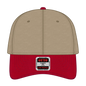 OTTO 19-536 6 Panel Low Profile Baseball Cap - Red/Kha/Kha - Red/Kha/Kha / 6 1/2’’ - 7 5/8’’