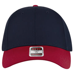 OTTO 19-536 6 Panel Low Profile Baseball Cap - Red/Nvy/Nvy - Red/Nvy/Nvy / 6 1/2’’ - 7 5/8’’