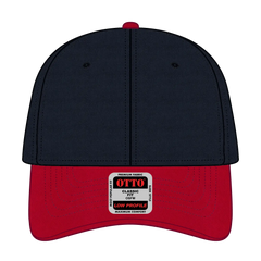 OTTO 19-536 6 Panel Low Profile Baseball Cap - Red/Nvy/Nvy - Red/Nvy/Nvy / 6 1/2’’ - 7 5/8’’